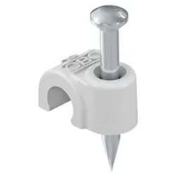 OBO 2225379 ISO-Nagel-Clip 5mm, L18 Polypropylen reinweiß RAL 9010 2005 18 RW  - 100 Stück
