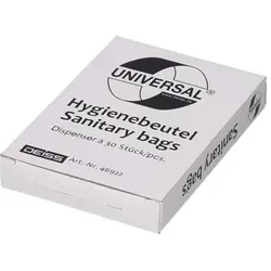 Hygienebeutel Deiss Premium weiss 30 Stück Spenderbox Polybeutel 1 Liter, 80+70x250 mm