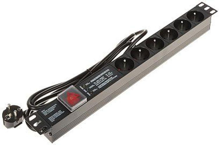 Delta Voedingstrip met 6 stopcontacten type PD-6/R-SPD-3L