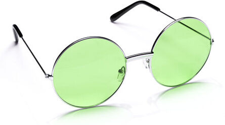 Brille "Hippie", 6 cm Ø, grün