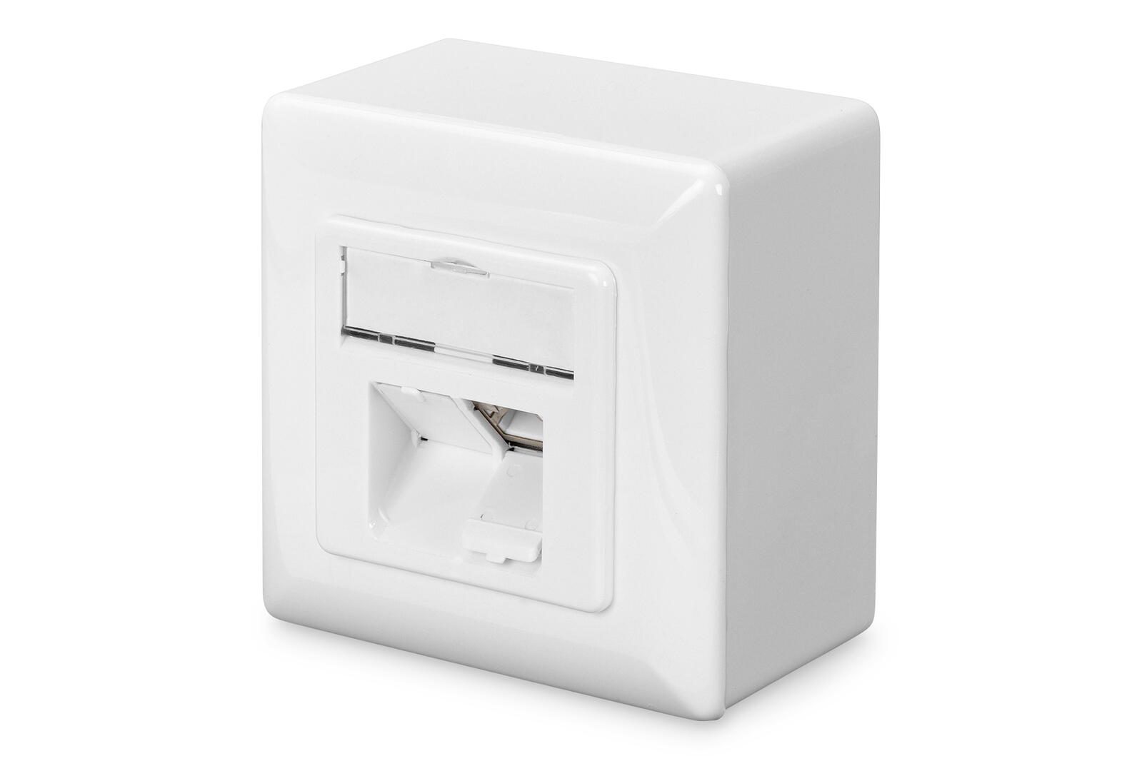 Digitus CAT 6 Anschlussdose, geschirmt 2x RJ45, 8P8C, LSA, Reinweiß, Aufputz DN-9006-N