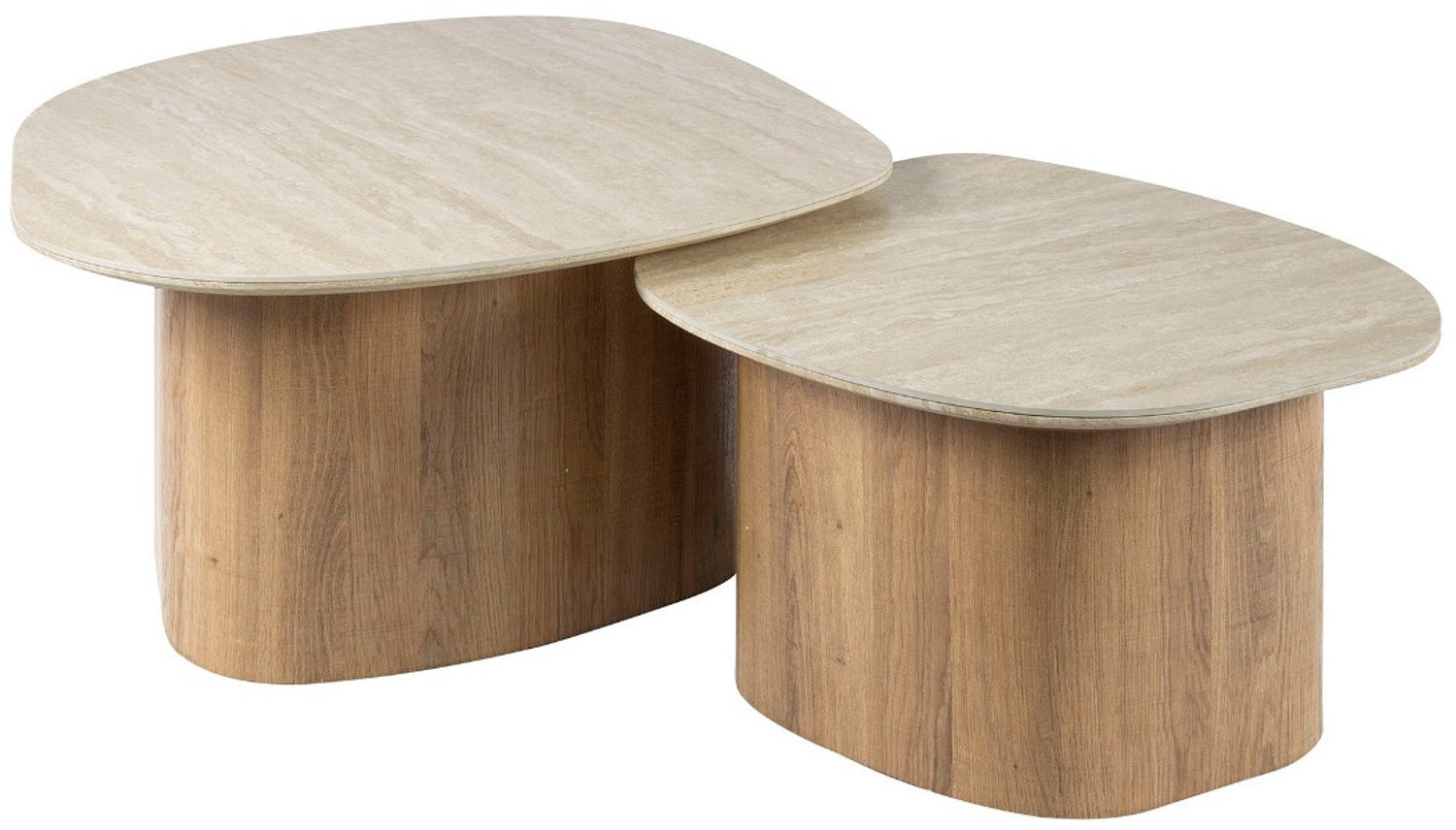 Fraaai Dexter salontafel set van 2 - keramiek travertine