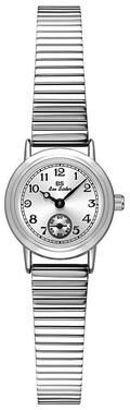 Everyday Crate BS Bee Sister Vintage Womens Watch Small Round Quartz Watch With Bamboo Expansion Band silver