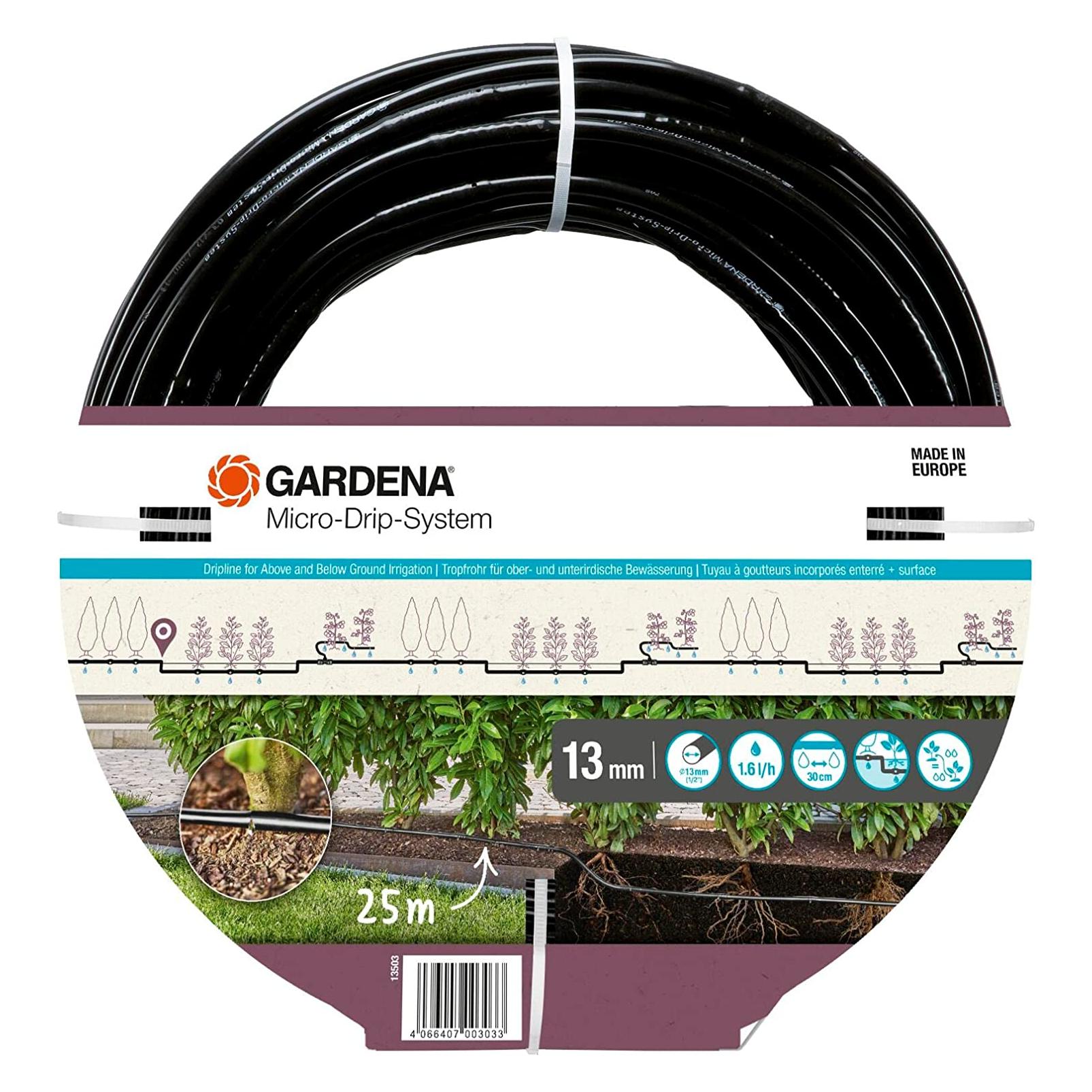 Gardena Ober- und unterirdisches Tropfrohr (25 m) (Tropfschlauch + Tropfrohr) (13503-20)