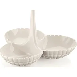 Tiffany Snack-Schale milchweiß dreifach