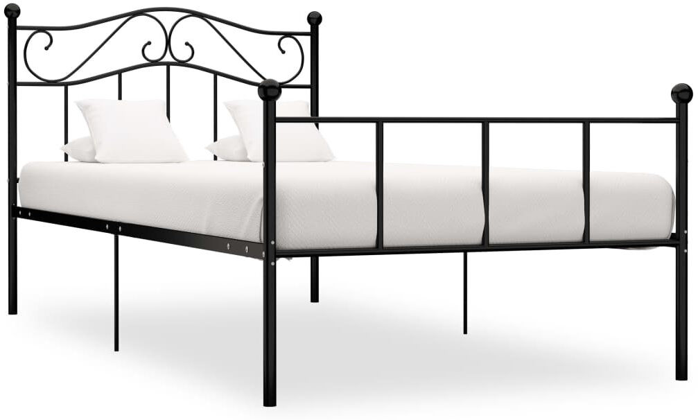 Marlow Home Co. Vankirk Metal Bed Black Super King (6')