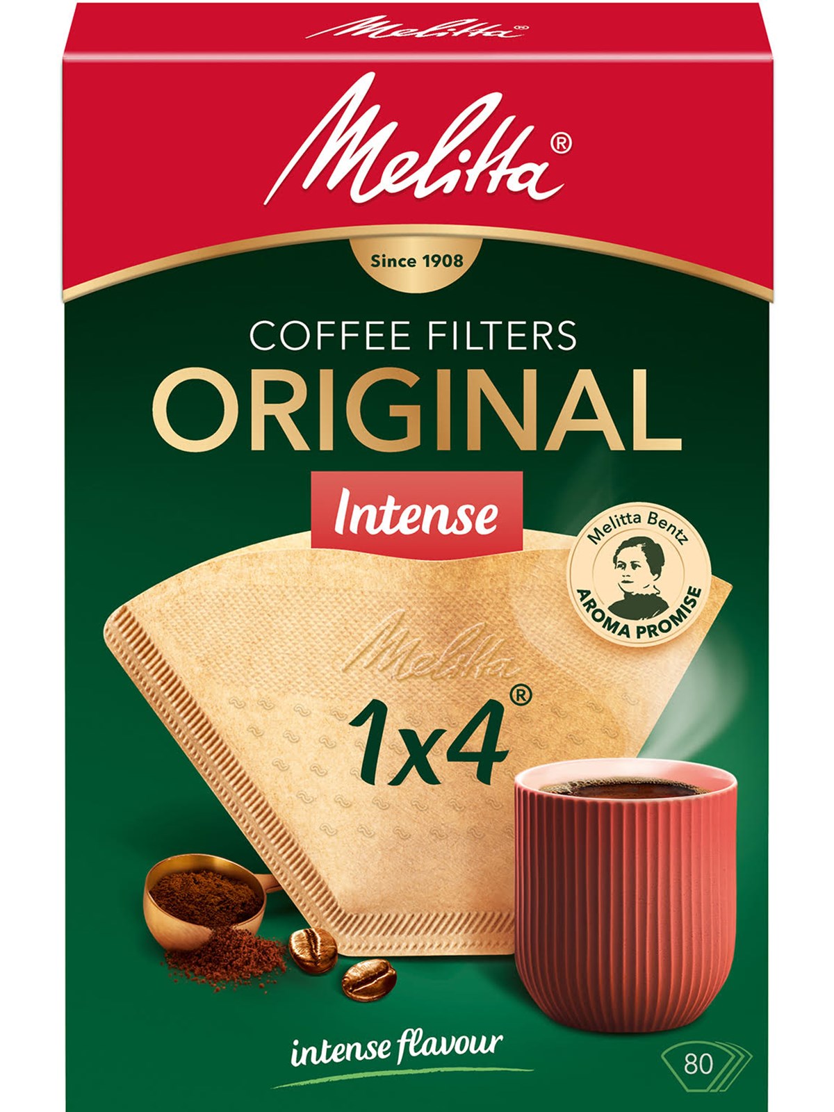 Melitta Coffee filter Original Intense 1X4 - 80 pcs