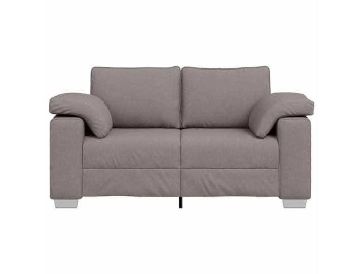 TEKGHUT Zweisitzer-Sofa Taupe 160 cm Stoff Breite Armlehnen, atmungsaktiv, Schaum- und Fasermaterial, pflegeleicht, Wohnzimmer