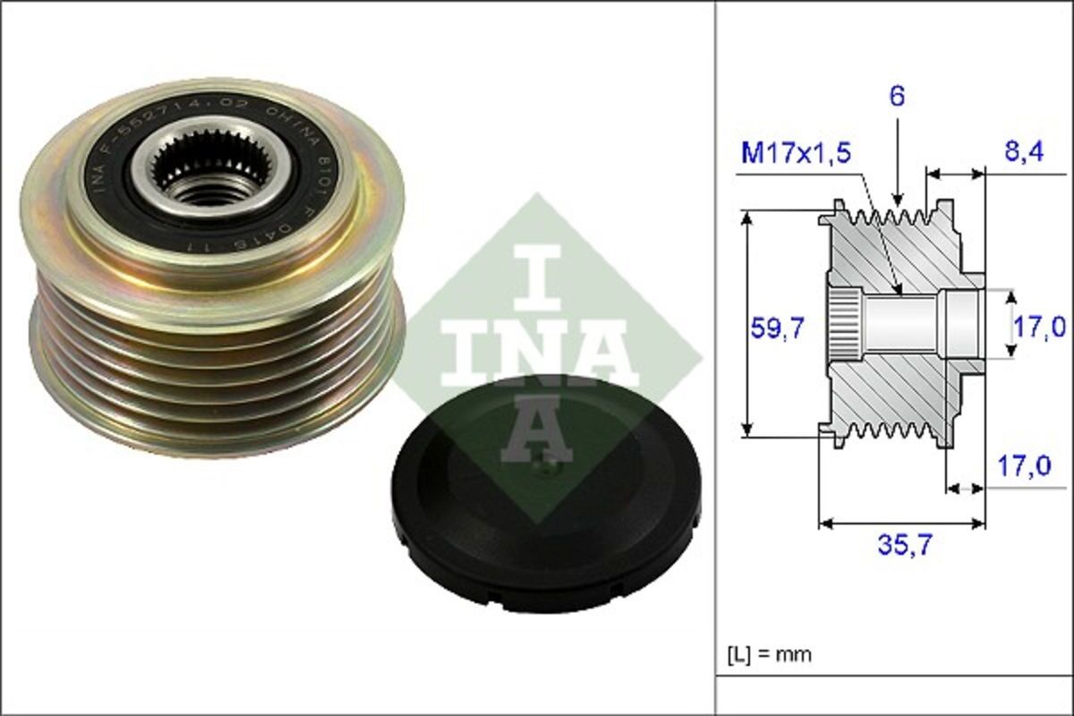 Schaeffler Ina Generatorfreilauf INA 535 0225 10