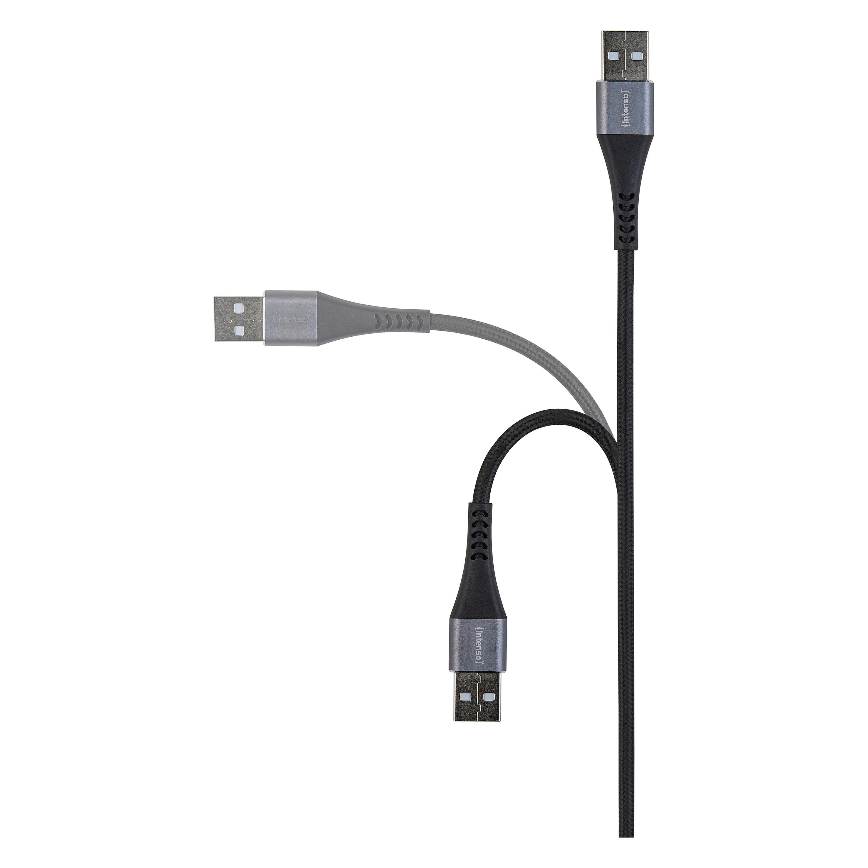 Intenso Charging / Data Cable / Model A60c / 1 Meter Lengte / Kleur Zwart (1 m, USB 2.0, 60 W) (7900700)