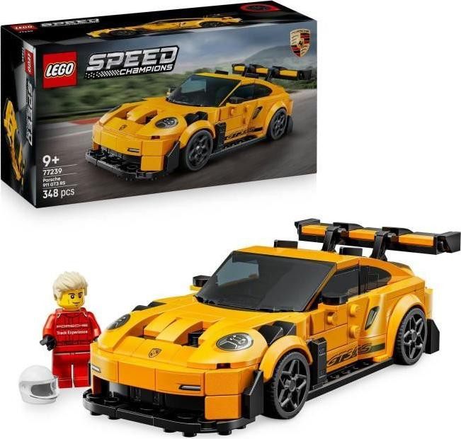 LEGO Speed Champions Porsche 911 GT3 RS bouwset met 348 onderdelen en minifiguur