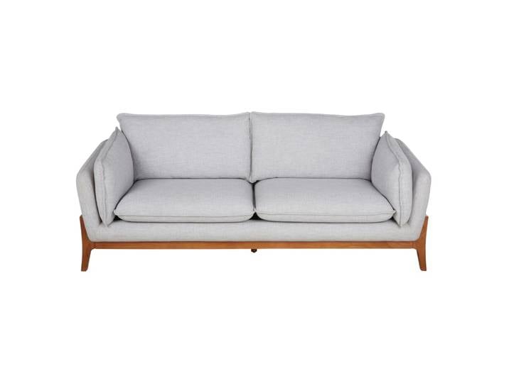 3-Sitzer-Sofa mit Bezug aus Stoff, hellgrau