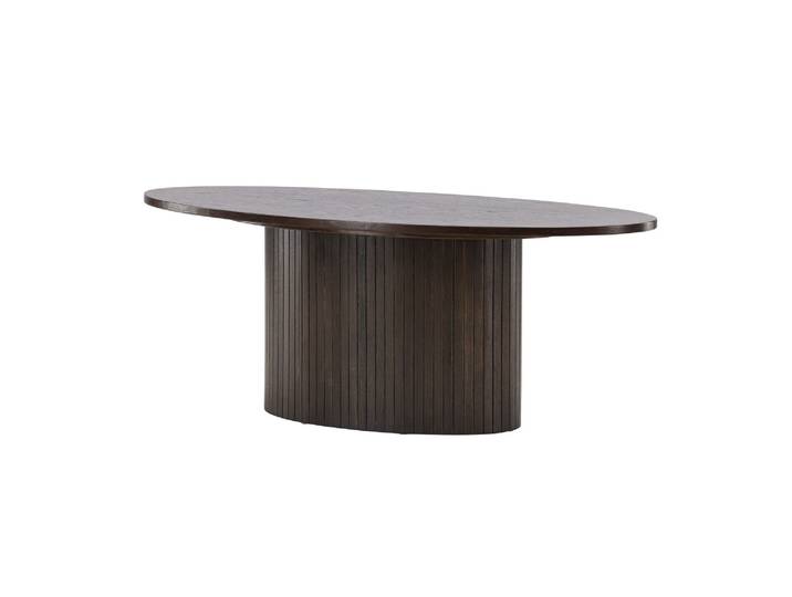 Couchtisch VENTURE HOME Bianca, ovaler Couchtisch in warmem Mokka, 120 × 55 cm , braun (mocca, mocca, mocca), B:55cm H:45cm T:120cm, Tische, Couchtisch, Sofatisch, MDF, gebeizt, oval, behaglich, wohnlich