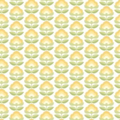 Hoopla Walls Retro Flower Sunshine Peel and Stick Wallpaper - N/A