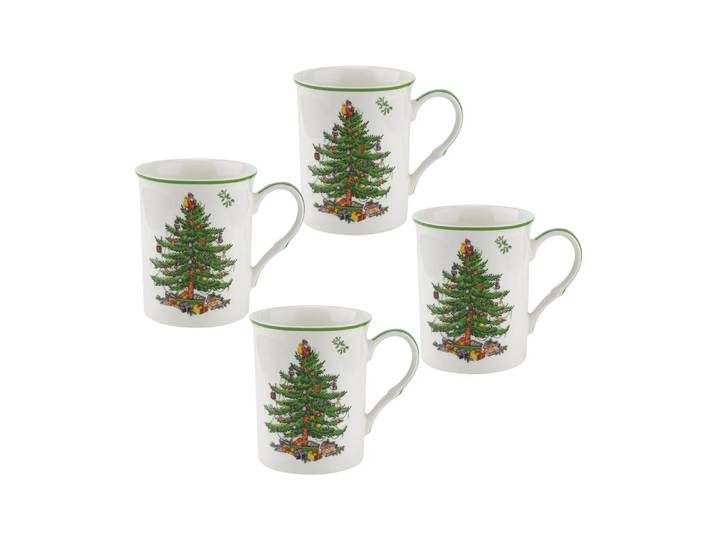 Spode Christmas Tree beker 34 cl 4-pack White-green-red