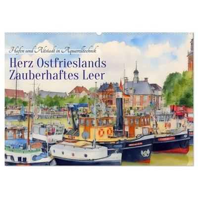 Herz Ostfrieslands - Zauberhaftes Leer (Wandkalender 2027 DIN A2 quer), CALVENDO Monatskalender