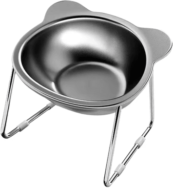 Inspire Picks Stainless Steel Pet Bowl Slanted Anti Cervical Design Feeder For Cats And Dogs outfit