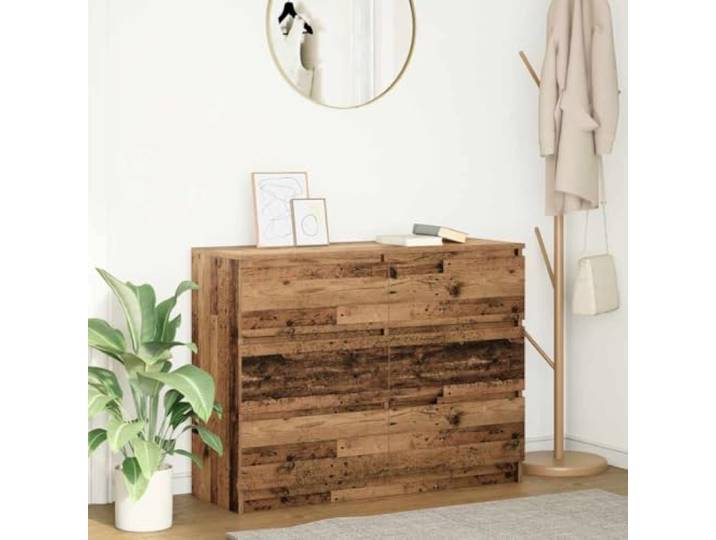 Jkghdrt Sideboard in Altholz-Optik 100x35x76 cm aus Holzwerkstoff Holzwerkstoff, glatte Oberfläche, viel Stauraum, stabile Platte, vielseitig nutzbar, pflegeleicht