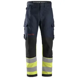 Snickers ProtecWork, Arbeitshose, Warnschutzklasse 1 50 navy-signalgelb