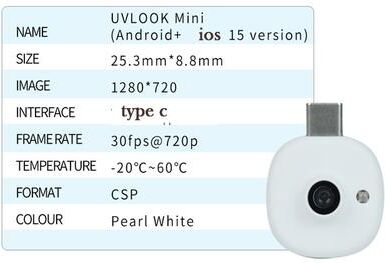 Fusion Finds Portable UV Camera For Sunscreen Detection For IPhone & Android Skin Protection Checker for Type C