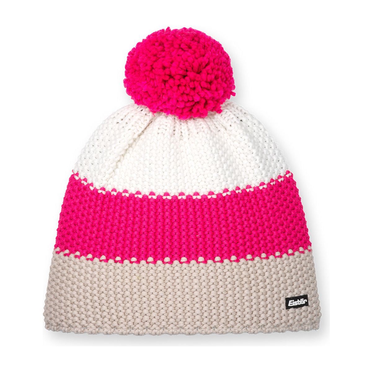 Eisbär Star Pompon Mütze brushed silver-pittipink-white (133) 403125-133