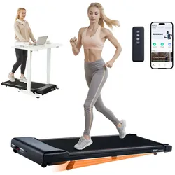 VEVOR Walking Pad Laufband unter den Schreibtisch, Laufband zum Arbeiten, funktionierendes Laufband mit 120 kg Tragkraft, tragbares Pad mit 2,5 PS, Fernbedienung LED-Anzeige 1-6 km/h Einstellbar