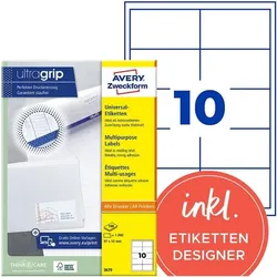 Avery Zweckform 1000er-Pack Universal Klebeetiketten »3679« weiß