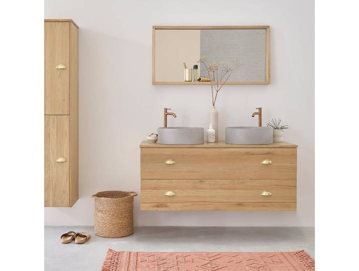 Meuble sous vasque en chêne 120 cm