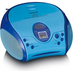 Lenco SCD-24BU kids - Tragbares FM-Radio mit CD-Player - Kopfhöreranschluß - Blau
