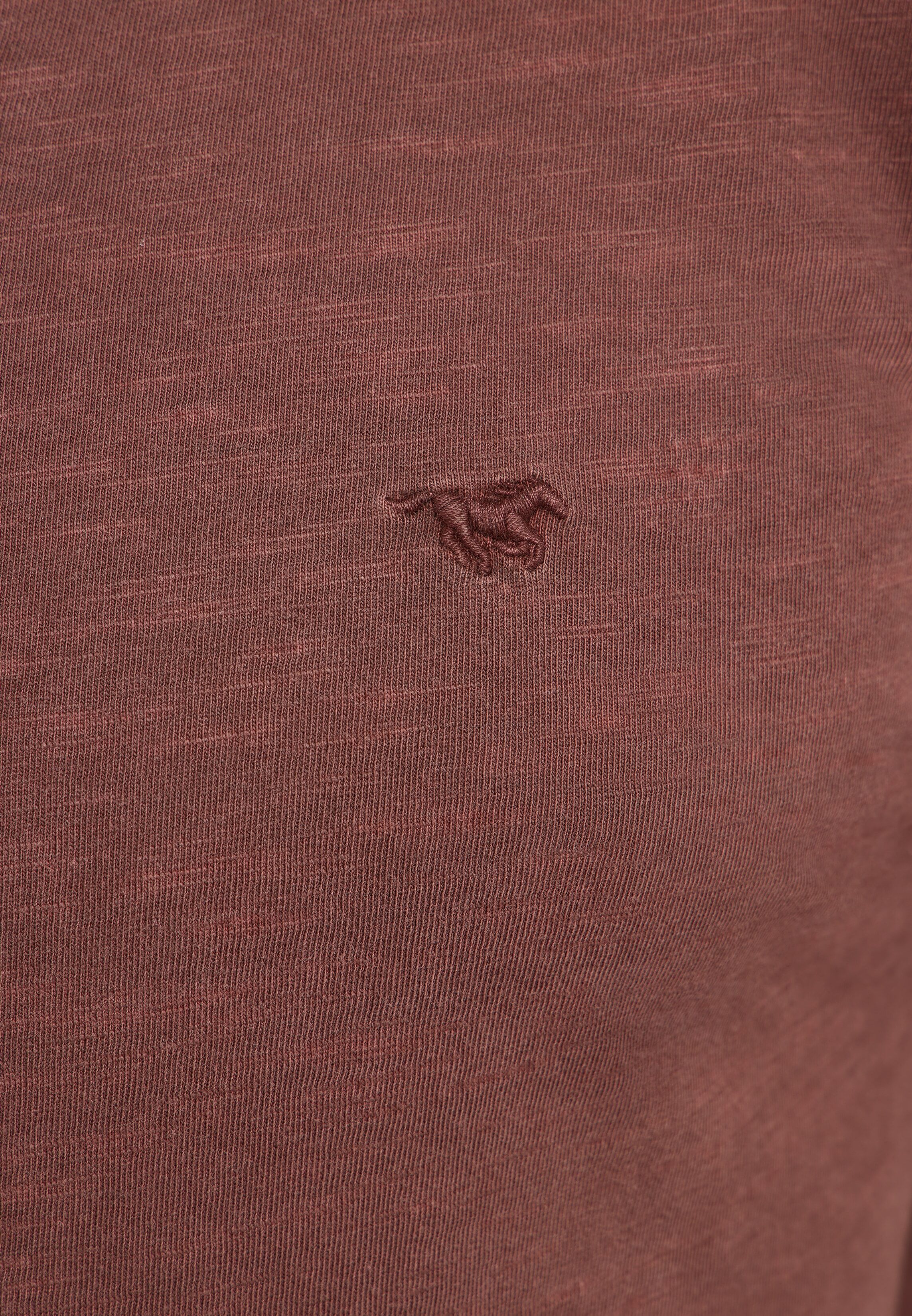 Langarmshirt MUSTANG "Atchison Henley LA", Herren, Gr. XXL, braun (decadent chocolate), Jersey, Obermaterial: 100% Baumwolle, unifarben, regular fit hüftbedeckend, Rundhals, abgesteppte Kante, Shirts Langarmshirt, mit kurzer Knopfleiste decadent chocolate