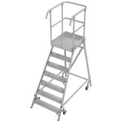 Krause 821058 Aluminium Podestleiter fahrbar, Montage mit Werkzeug Arbeitshöhe (max.): 3.7 m Aluminium 53.9 kg