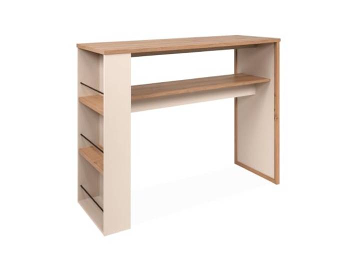 Calicosy Bartisch mit 4 Nischen in Eiche-und Kaschmir-Optik, Länge 110 cm – Nolan