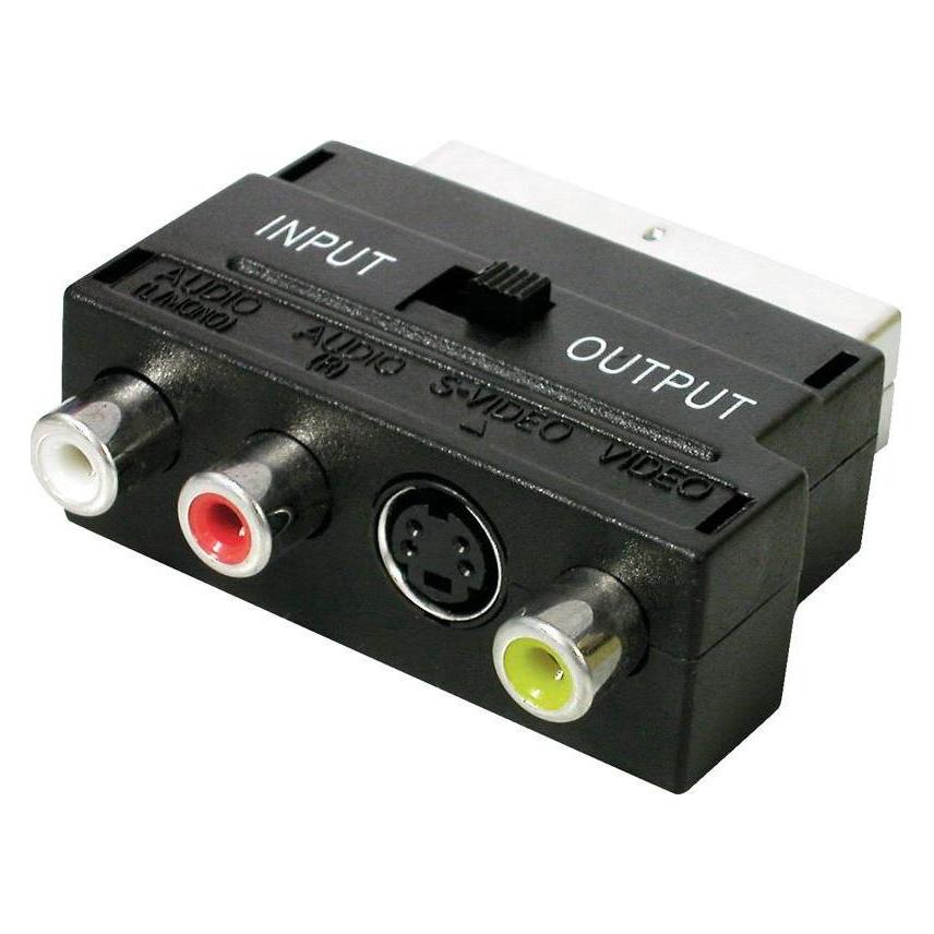 EDM Euro connector adapter 3rca female+svhs (Winkeladapter) (49379870)