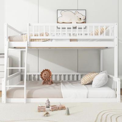 Kodotan sofa Full XL over Queen Bunk Bed with Ladder and Guardrails