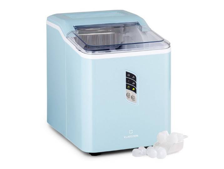 Klarstein Eiswürfelmaschine Albaron Eiswürfelbereiter, Bulleteis für Zuhause 12kg/Tag LCD Display 1,5 L Ice Maker