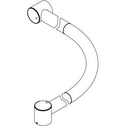 HSK Ersatzteile Wandbügel, komplett, Weiß, E85325-04 E85325-04