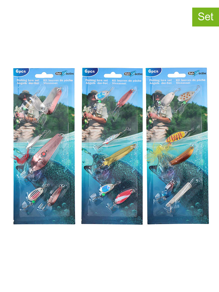 FISH ACTIVE 6er-Set: Angelköder in Bunt (Überraschungsprodukt) - onesize