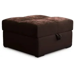 POUF MIZA Braun 65x65 cm