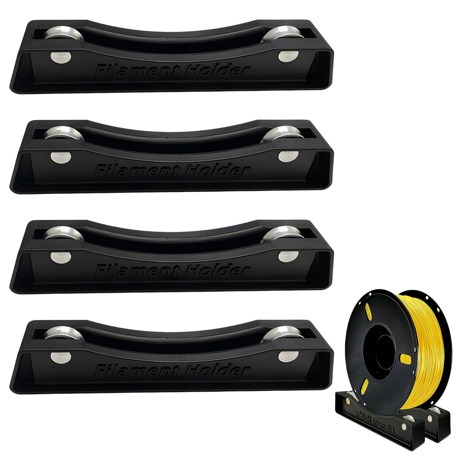 Selius Filament spoelwikkelaar, 4 stuks filamenthouder voor 3D-printer, zwart