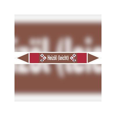 Rohrleitungskennzeichen Heizöl (leicht) - 270x37 mm Folie selbstklebend