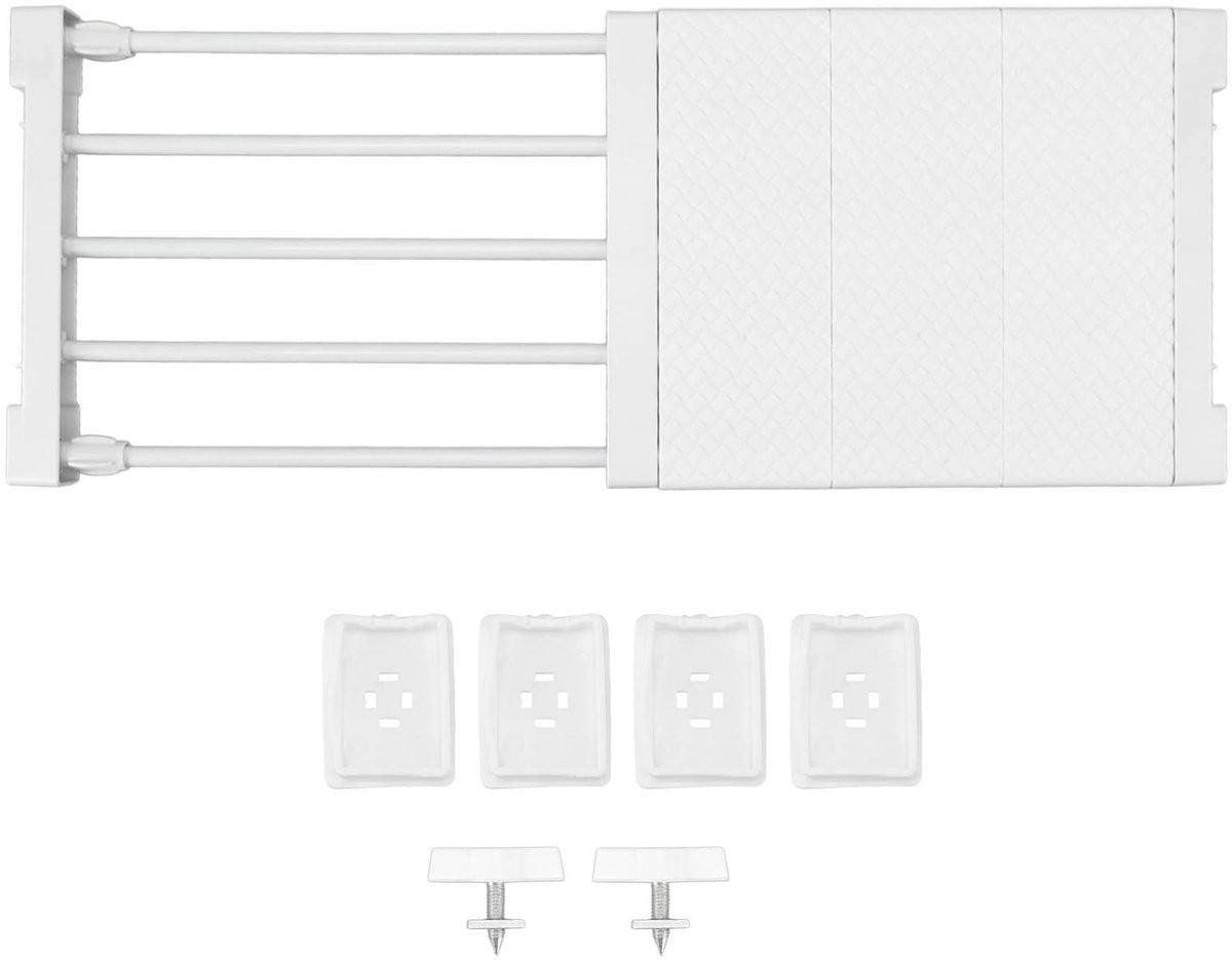 Allecto Spanningsplank - Uitbreidbare Kastplank - Wit - 38-55 cm