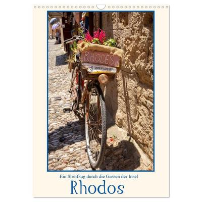 Ein Streifzug durch die Gassen der Insel Rhodos (Wandkalender 2027 DIN A3 hoch), CALVENDO Monatskalender