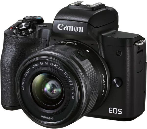Canon EOS M50 Mark II svart   Svart   EF-M 15-45 mm f 3.5 - 6.3 IS STM