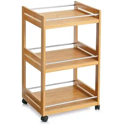 Zeller Present, Badezimmerregal, Badrollwagen Bamboo (38 x 38 x 76 cm)