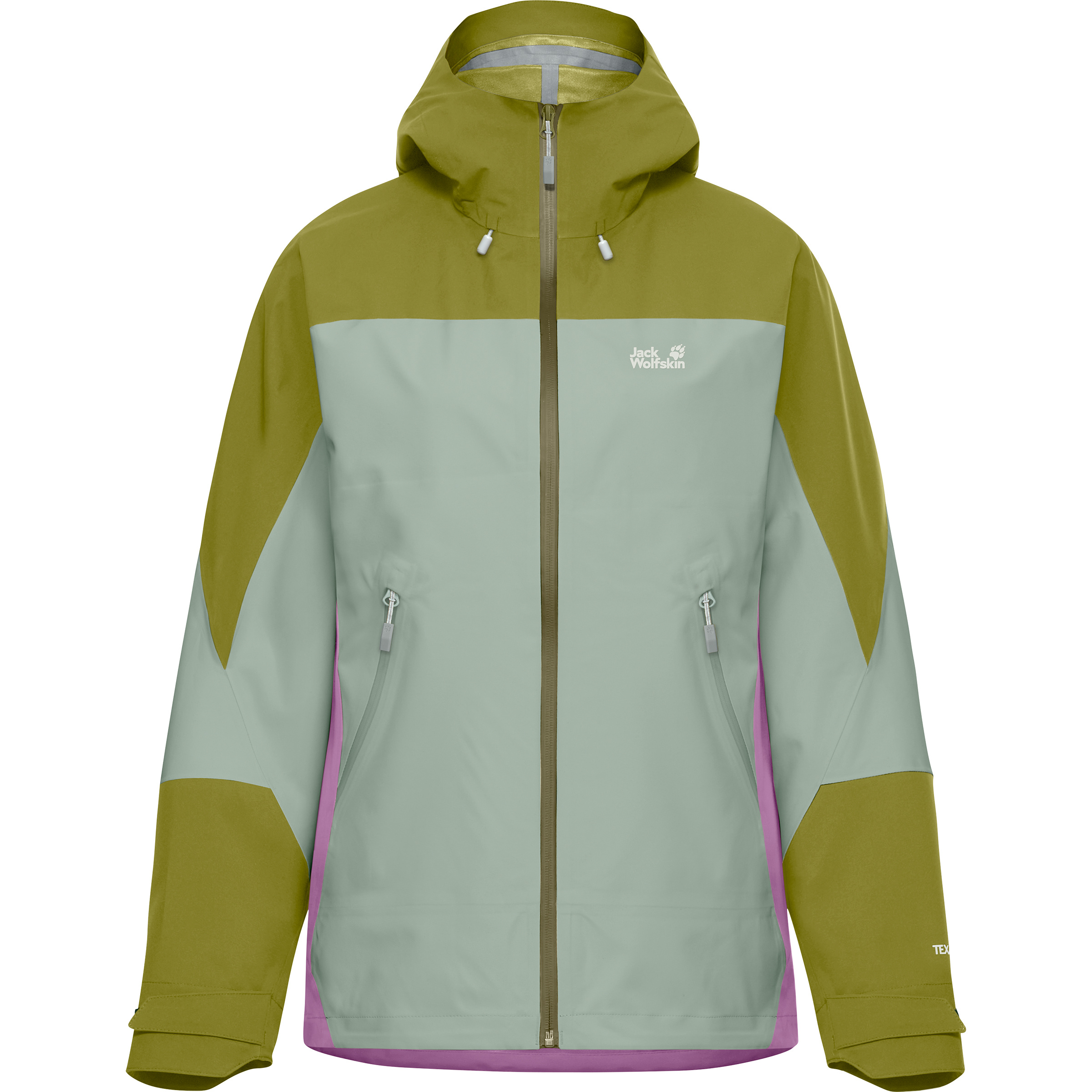 Jack Wolfskin Rockpaw 3L Damen Regenjacke gruen Größe M Trekking Wasserdicht Wasserabweisend