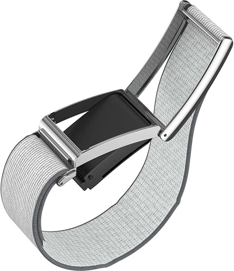 INF Faltbarer 25mm Armriemen, kompatibel mit Whoop 5 – Nylon & Zinklegierung, Klettverschluss Schnellverschluss, Passform Grau