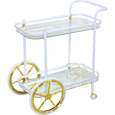 Servierwagen HOME AFFAIRE, weiß, B:69cm H:75cm T:43cm, Metall, Rollwagen, Servierwagen