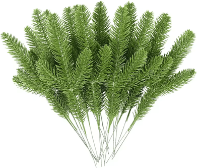 Uplift Curations 10 20 Piece Artificial Pine Needles Branches Christmas Tree DIY Decor And Xmas Wreath Accessories For Holiday Crafting 20pcs