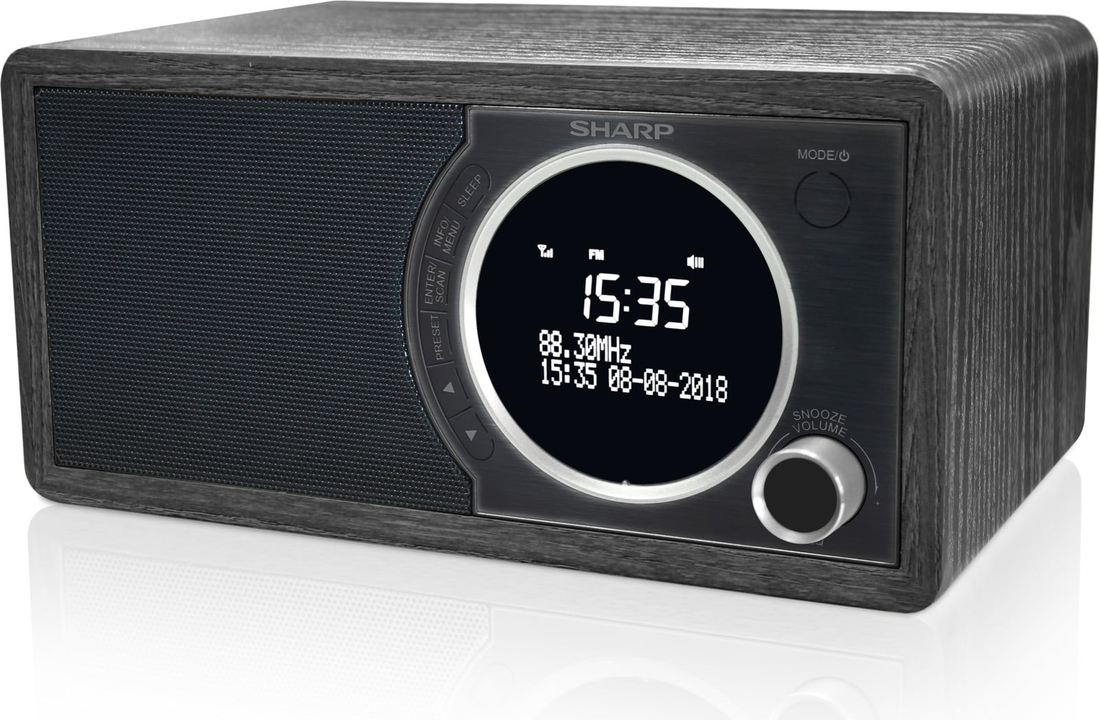Sharp DR450 Digitale radio met DAB/DAB+/FM, Bluetooth en wekkerfunctie, zwart