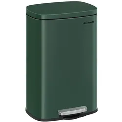 Helloshop26 - 50-Liter-Treteimer mit Kunststoff-Inneneimer Soft-Close-Deckel geruchsdicht grün 12_0007190